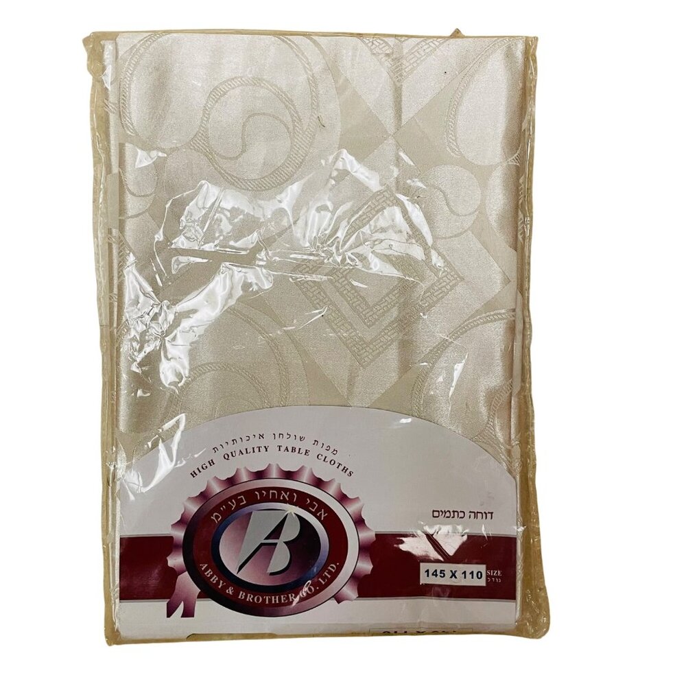 R.K. Manufacturers Tablecloth 145x110 CM Beige Polyester & Cotton Blend